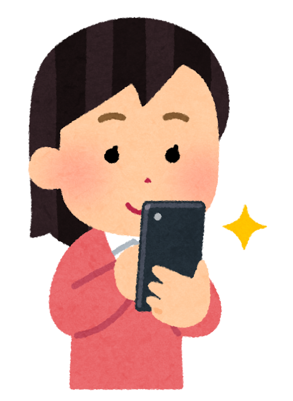 スマートフォンを持つ女性